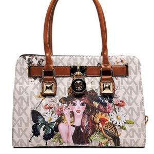 Brand-New NX Signature Charming Girl Padlock Tote